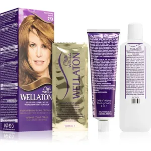 Wella Wellaton Intense coloration cheveux permanente à l'huile d'argan teinte 7/3 Hazelnut 1 pcs