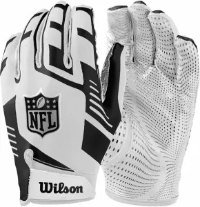 Wilson NFL Stretch Fit Receivers Gloves White/Black Football américain