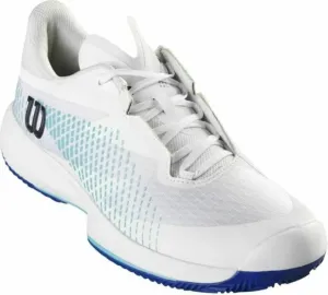 Wilson Kaos Swift 1.5 Clay Mens Tennis Shoe White/Blue Atoll/Lapis Blue 42 2/3 Chaussures de tennis pour hommes