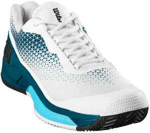 Wilson Rush Pro 4.0 Clay Mens Tennis Shoe White/Blue Coral/Blue Atoll 42 2/3 Chaussures de tennis pour hommes