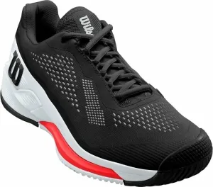 Wilson Rush Pro 4.0 Mens Tennis Shoe Black/White/Poppy Red 41 1/3 Chaussures de tennis pour hommes