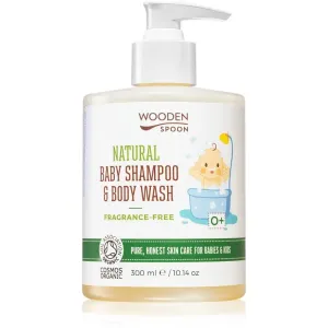 WoodenSpoon Natural shampoing et gel de douche pour enfant sans parfum 300 ml