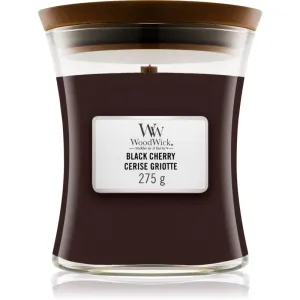 Woodwick Black Cherry bougie parfumée avec mèche en bois 275 g