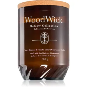 Woodwick Cherry Blossom & Vanilla bougie parfumée avec mèche en bois 368 g