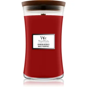 Woodwick Crimson Berries bougie parfumée avec mèche en bois 610 g