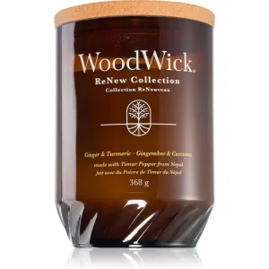 Woodwick Ginger & Turmeric bougie parfumée avec mèche en bois 368 g