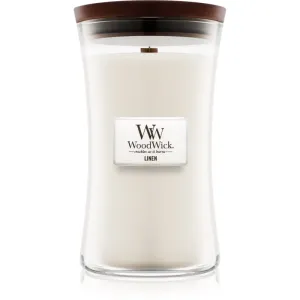 Woodwick Linen bougie parfumée avec mèche en bois 609.5 g #146238