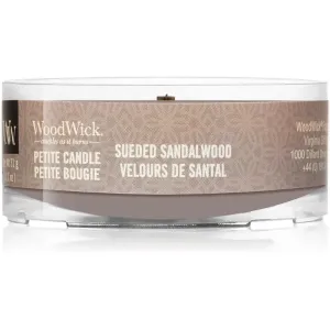 Woodwick Suede & Sandalwood bougie votive avec mèche en bois 31 g