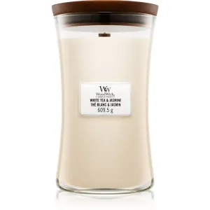Woodwick White Tea & Jasmine bougie parfumée avec mèche en bois 609.5 g #115996