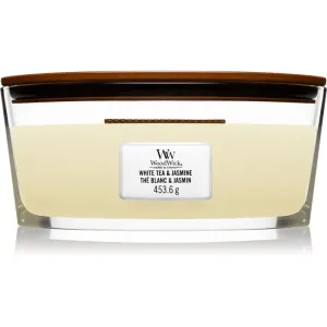 Woodwick White Tea & Jasmine bougie parfumée avec mèche en bois (hearthwick) 453.6 g #159249