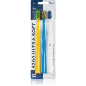 WOOM Toothbrush 5200 Ultra Soft brosses à dents 3 pcs