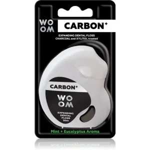 WOOM Carbon+ Dental Floss fil dentaire ciré noire 30 m