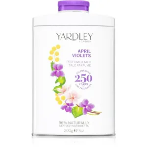 Yardley April Violets poudre parfumée pour femme 200 g