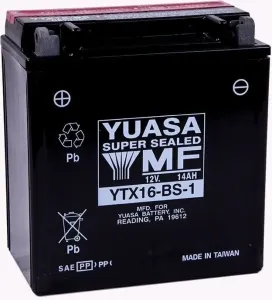 Yuasa Battery YTX16-BS-1 Chargeur de moto batterie / Batterie