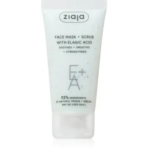 Ziaja Face Mask + Scrub with Elagic Acid masque exfoliant 55 ml