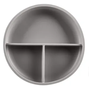 Zopa Silicone Divided Plate assiette à compartiments avec ventouse Dove Grey 1 pcs