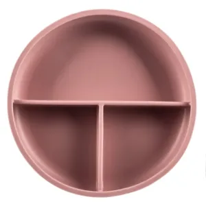 Zopa Silicone Divided Plate assiette à compartiments avec ventouse Old Pink 1 pcs