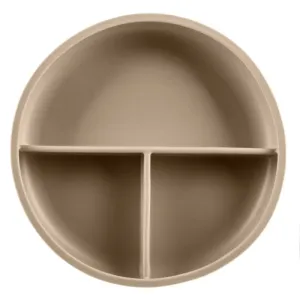 Zopa Silicone Divided Plate assiette à compartiments avec ventouse Sand Beige 1 pcs