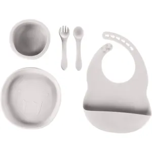 Zopa Silicone Set service de table pour enfant Dove Grey 1 pcs