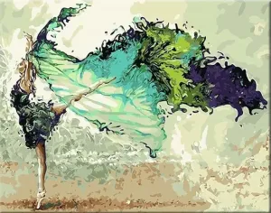 Zuty Peinture par numéros Danseuse au voile #49075