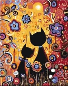 Zuty Peinture par numéros Deux chats #49037