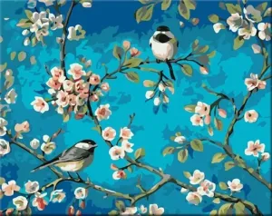 Zuty Peinture par numéros Deux oiseaux assis #49036