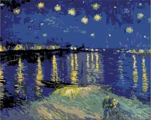 Zuty Peinture par numéros Nuit étoilée sur le Rhône (Van Gogh) #49043
